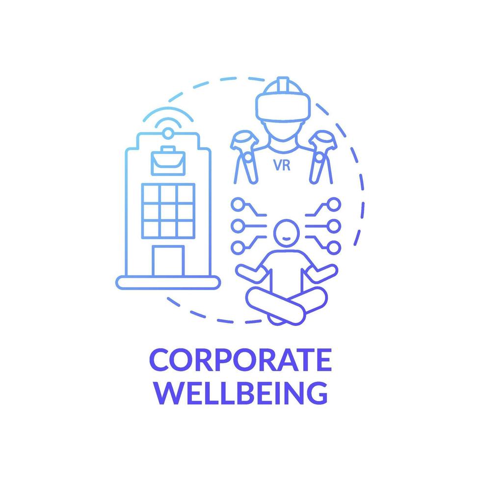 Corporate wellbeing concept icon vector