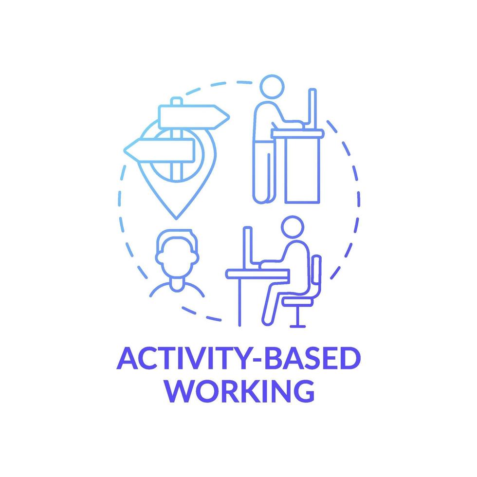 Activity-based working concept icon vector