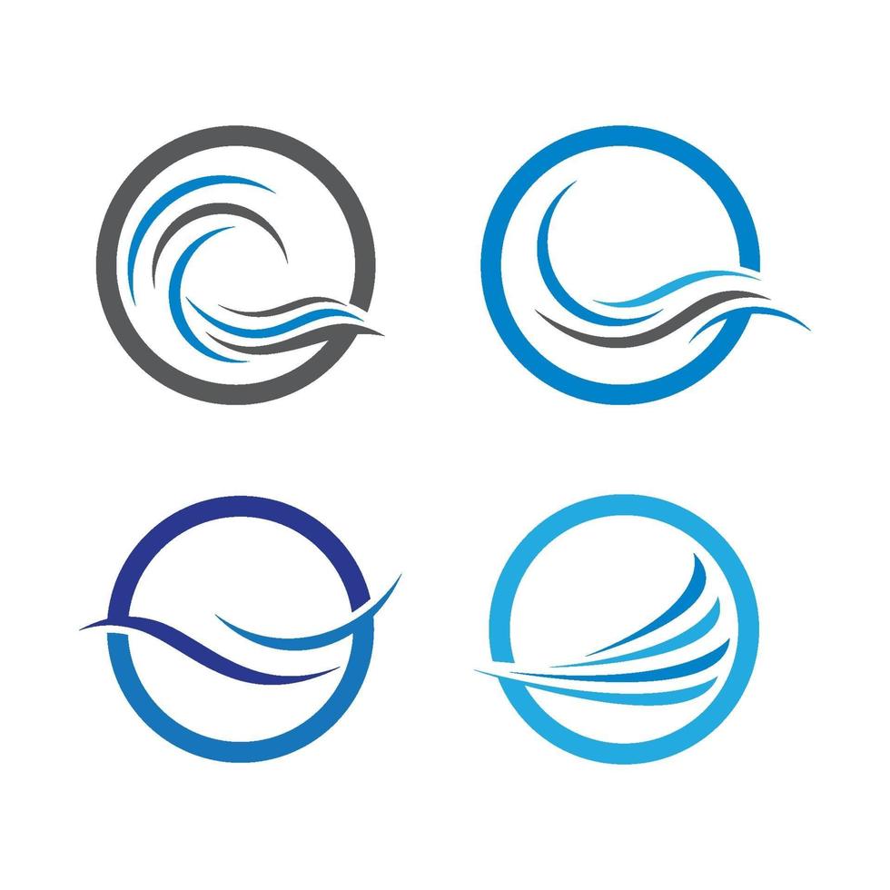 Water wave logo images vector