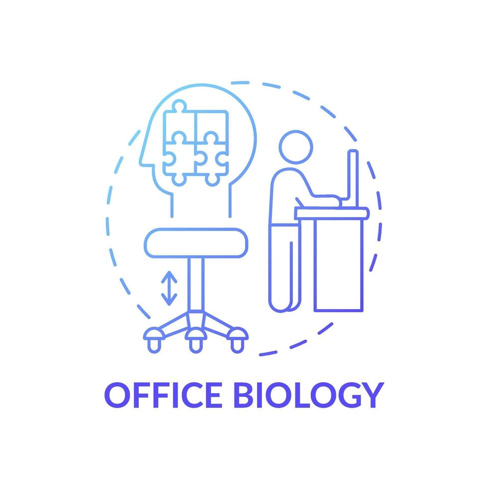 Office biology concept icon vector