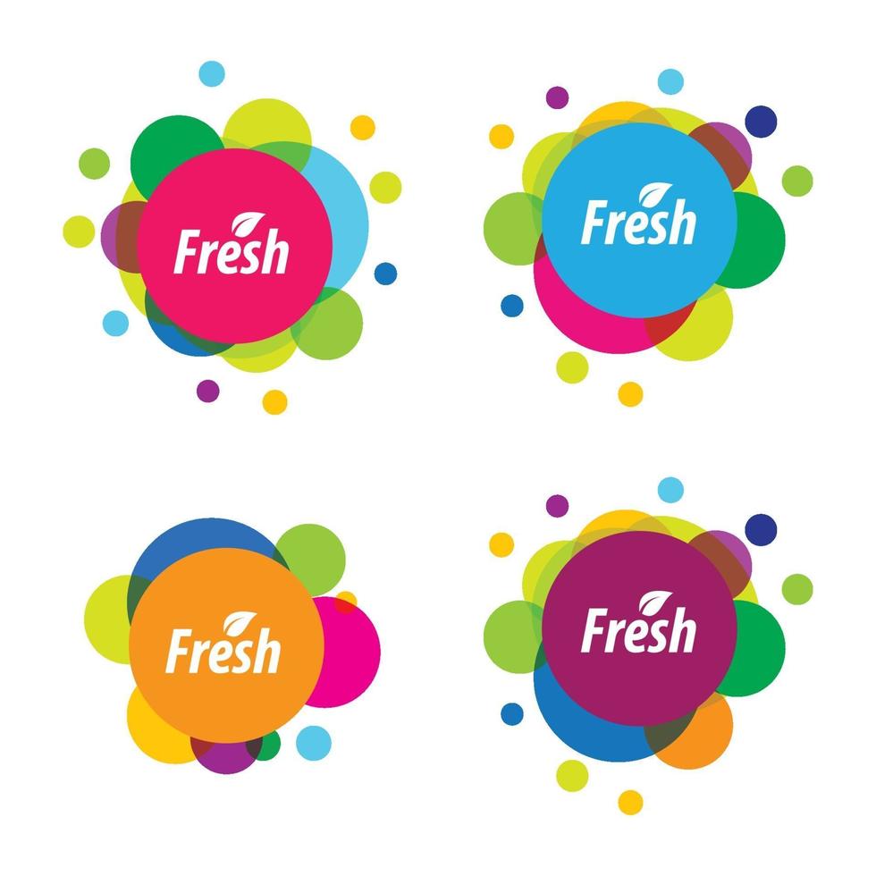Bubble colorful logo images vector