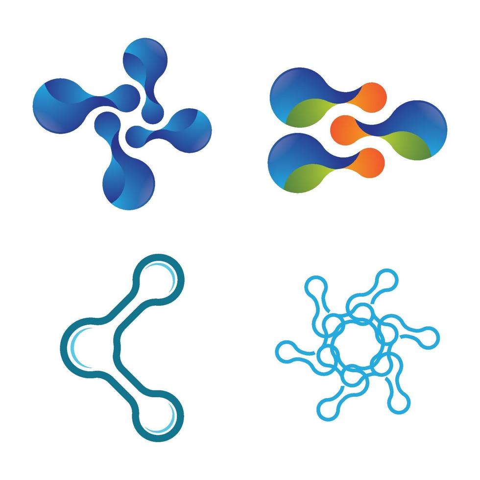 imagenes logo molecula vector