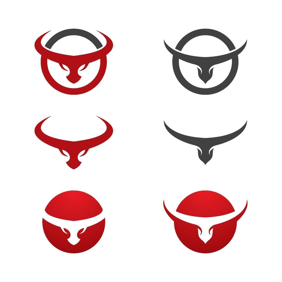 Bull horn logo images vector