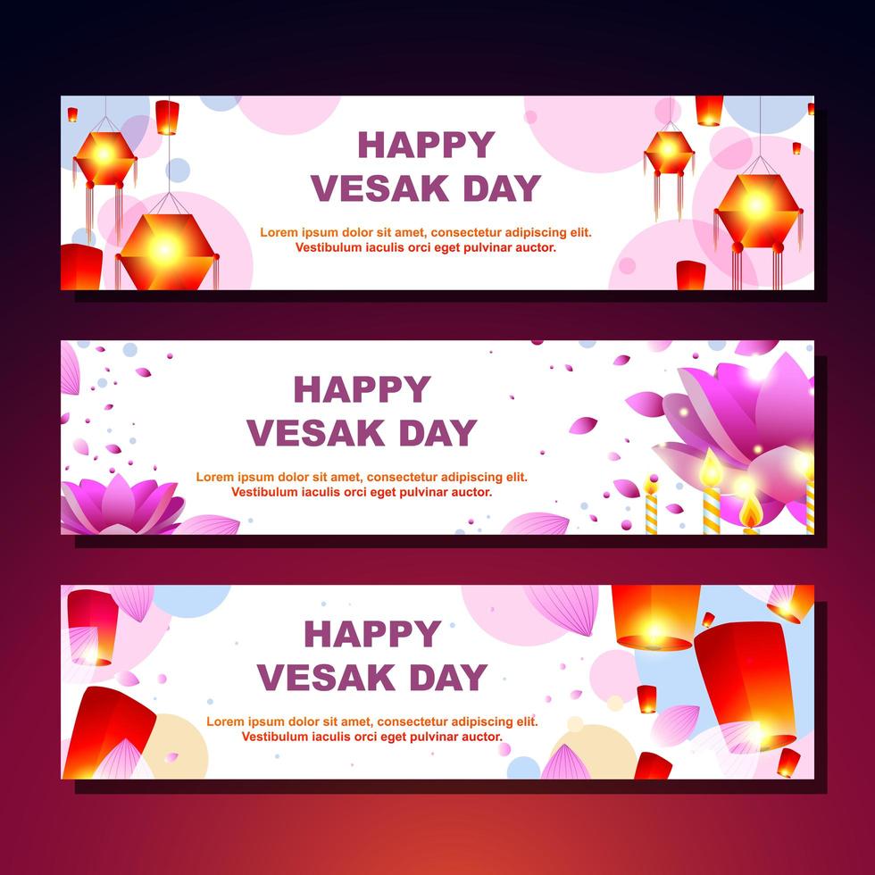 Happy Vesak Day Banner vector