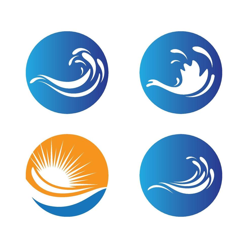 Sunset beach logo images vector