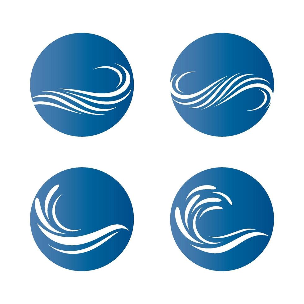 Water wave logo images vector