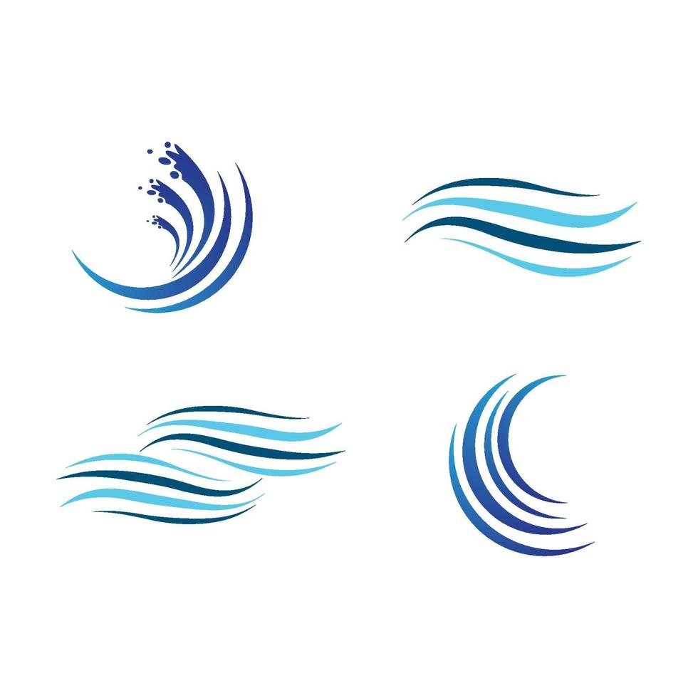 Water wave logo images vector