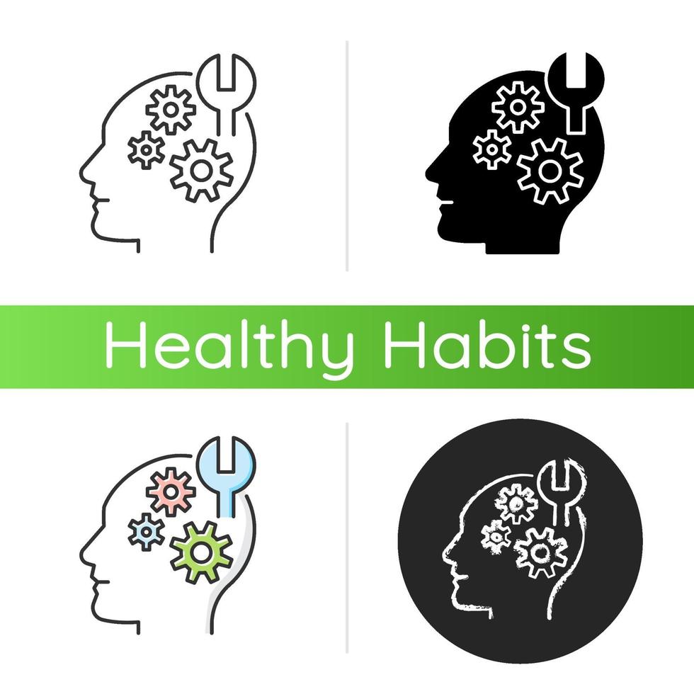 Learning new skills icon vector