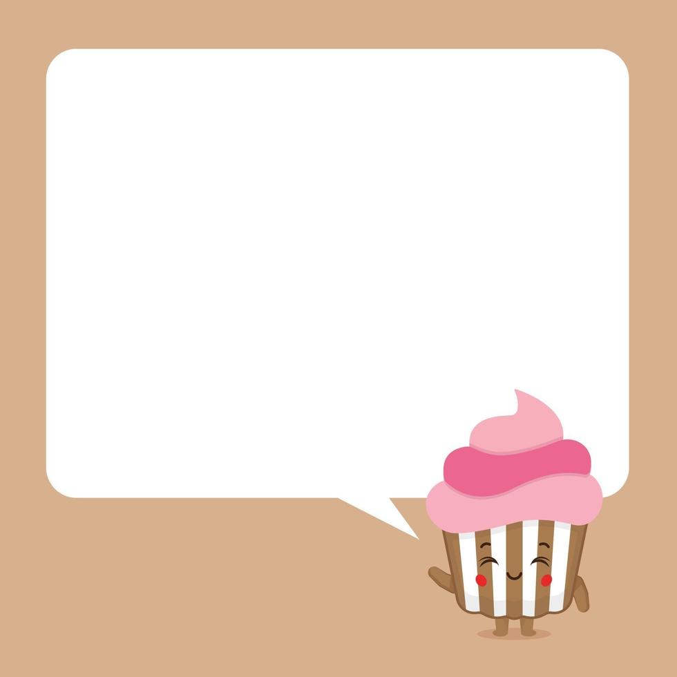 Cute Cake with Speech Bubbles vector