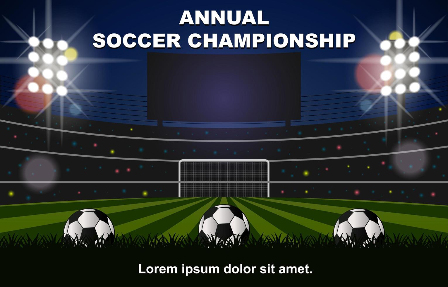 Annual Soccer Championship Background vector