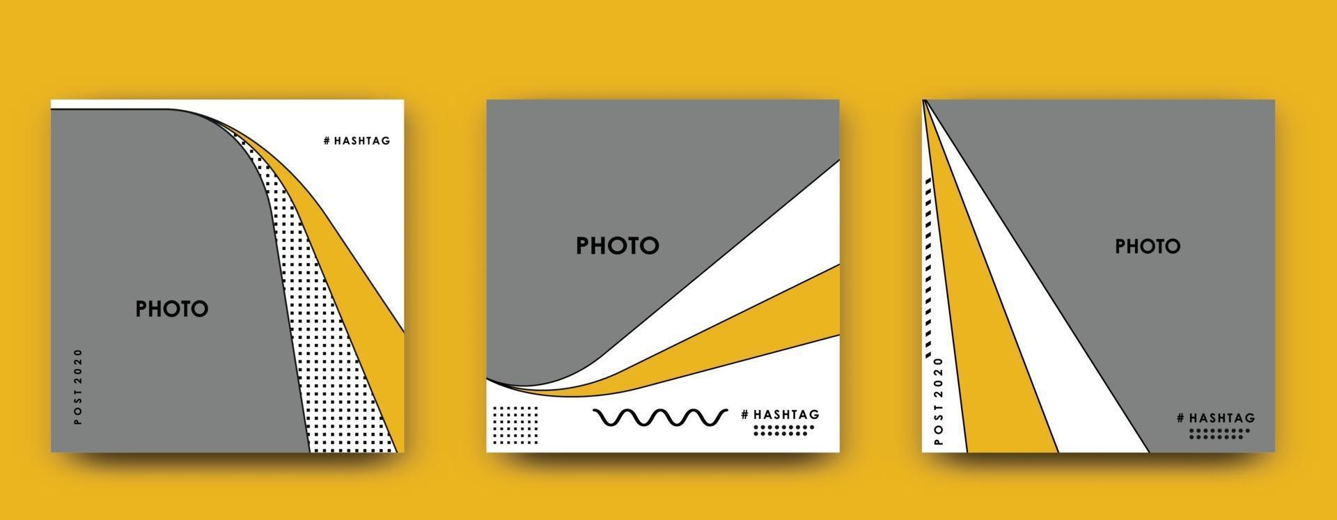 Photo square frame. Vector illustration