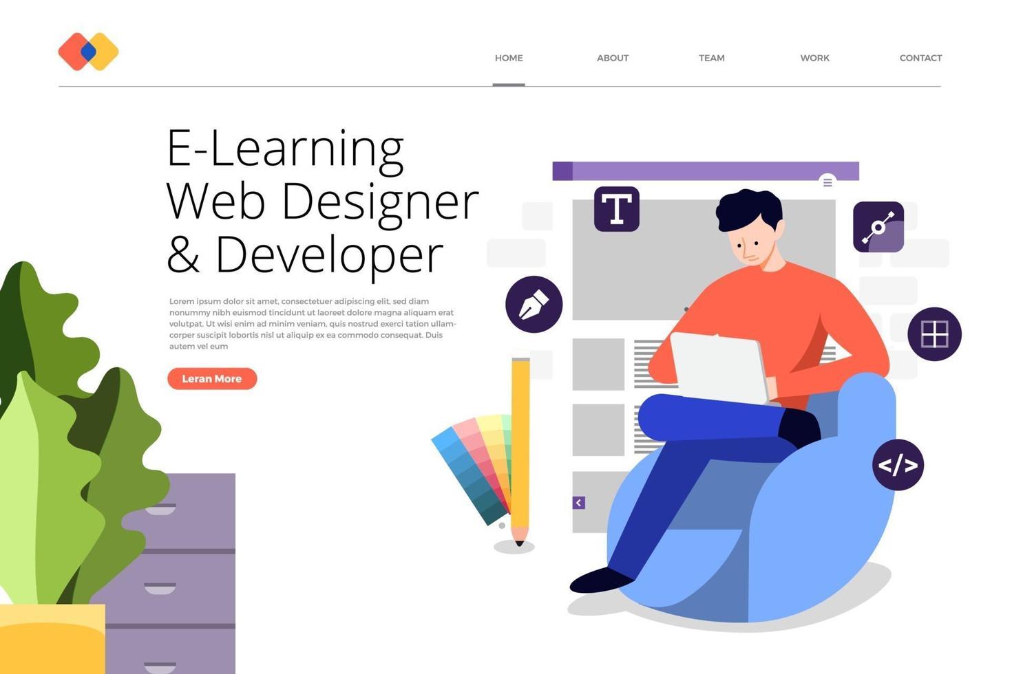 Web designer and Developer vector