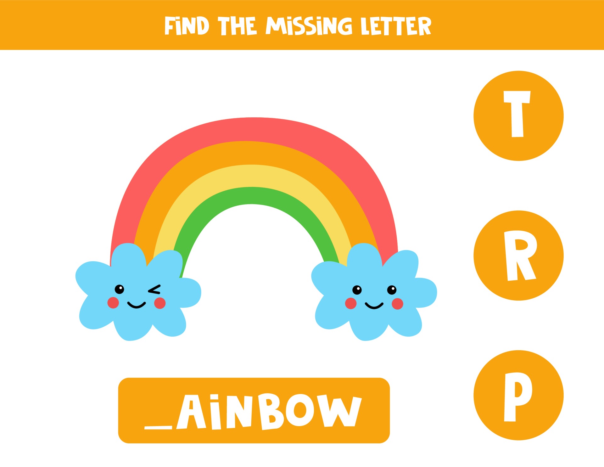 find-missing-letter-with-cute-rainbow-spelling-worksheet-2250707