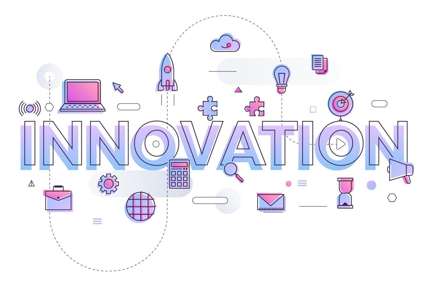 Business Word innovation vector