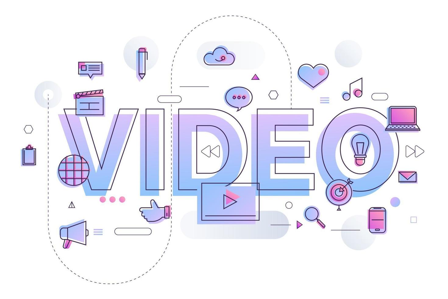 Business Word Video vector