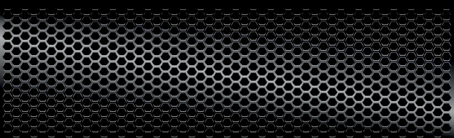 Black perforated iron with white reflections vector