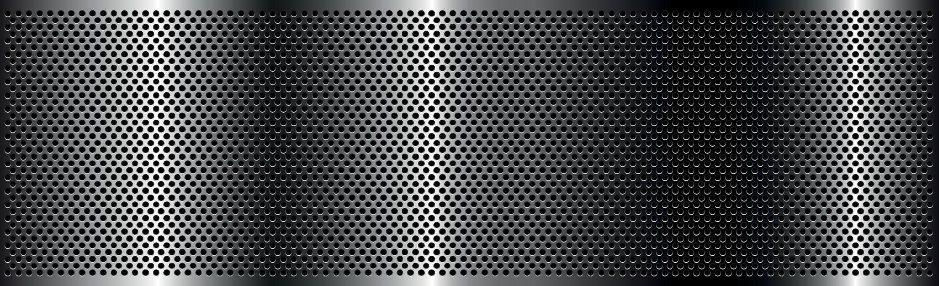 Silver perforated iron with white reflections vector