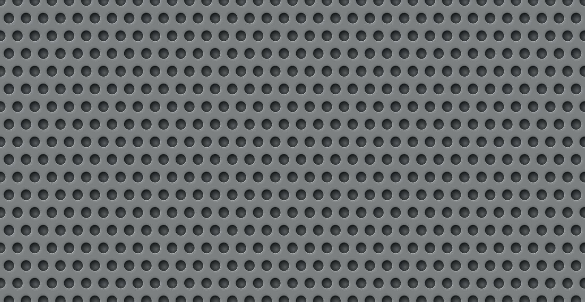 Gray perforated background, many of the same holes vector