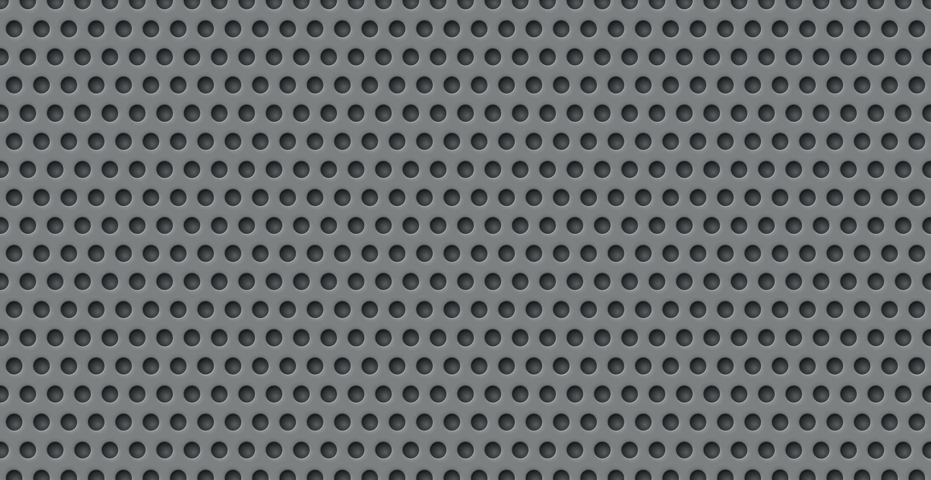 Gray perforated background, many of the same holes vector