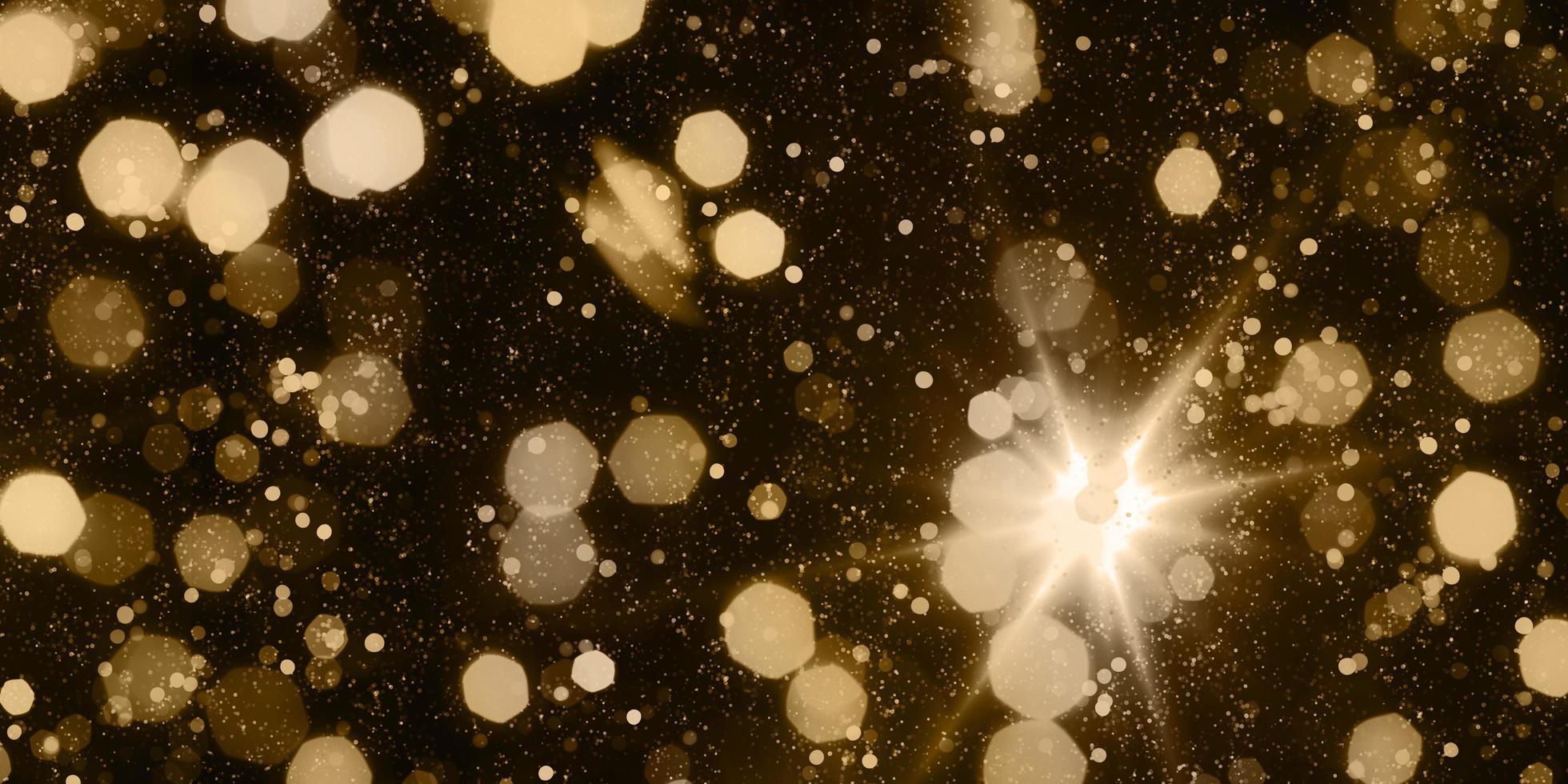 Fondo borroso con estrellas parpadeantes, bokeh borroso, ilustración 3d foto