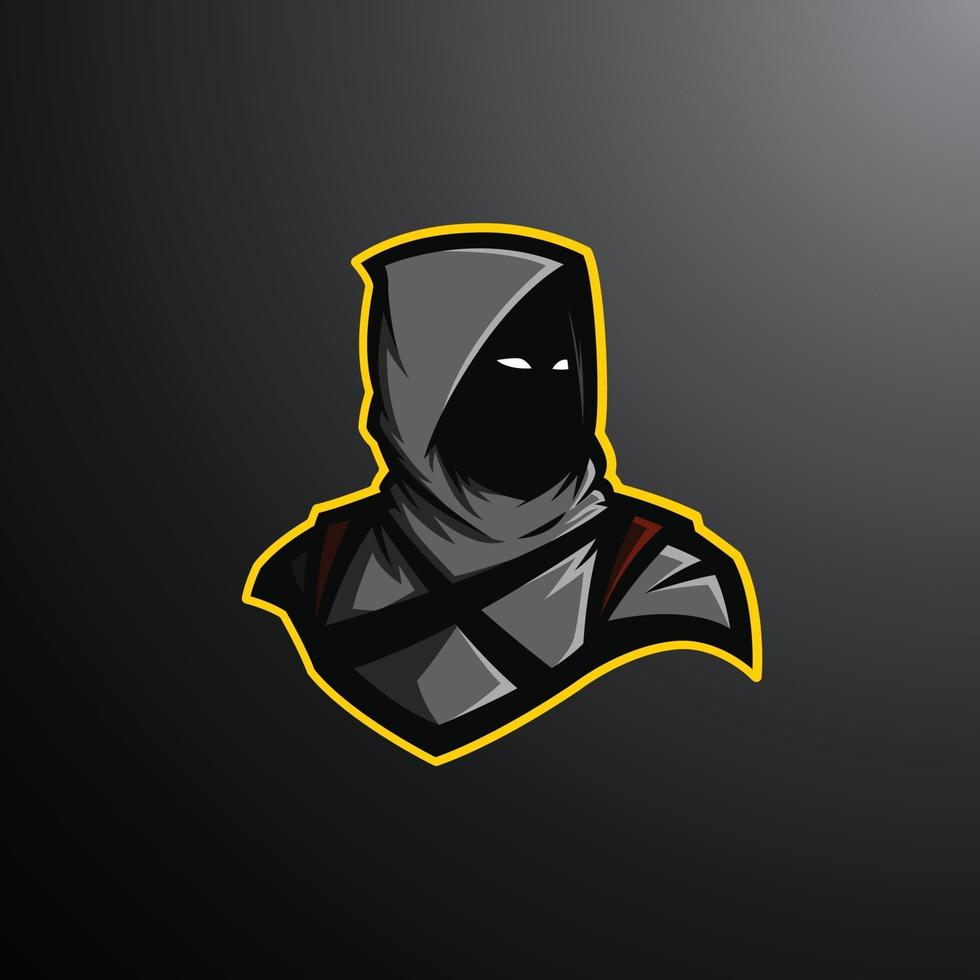 Black assassin mascot vector