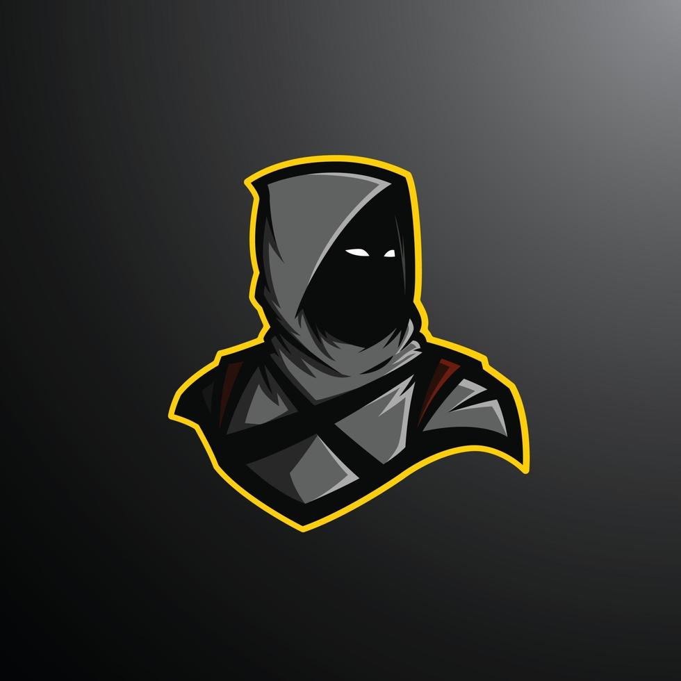 Black assassin mascot vector