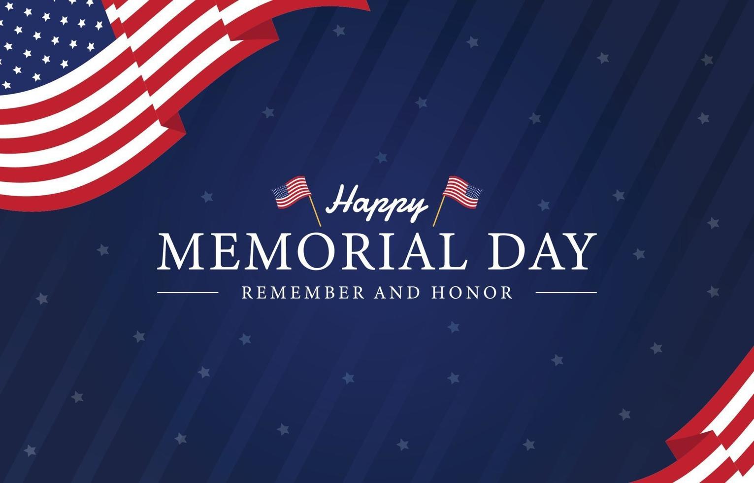 Happy Memorial Day, National American Holiday vector
