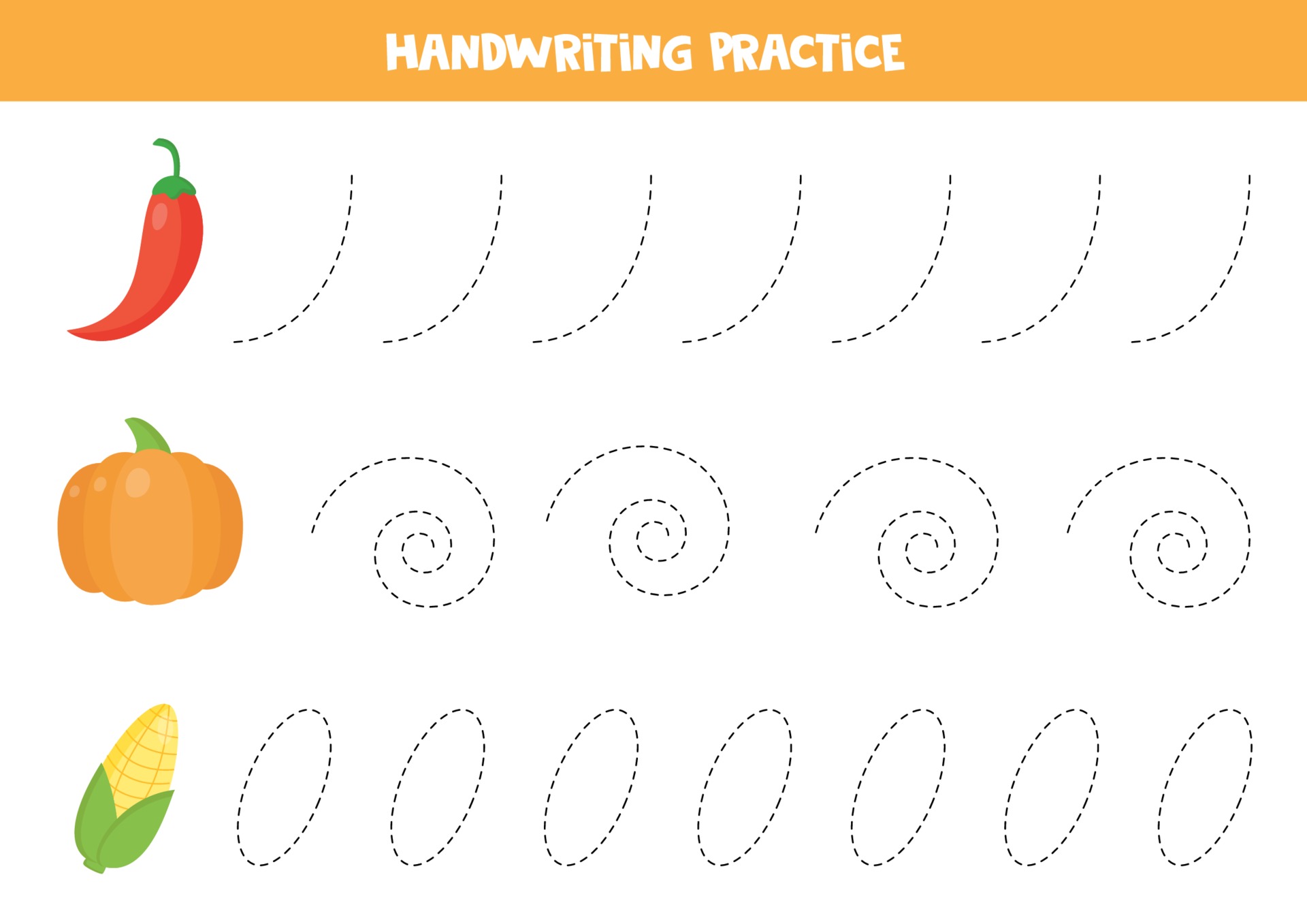 Tracing lines for kids. Cute cartoon vegetables. 2251430 Vector Art at