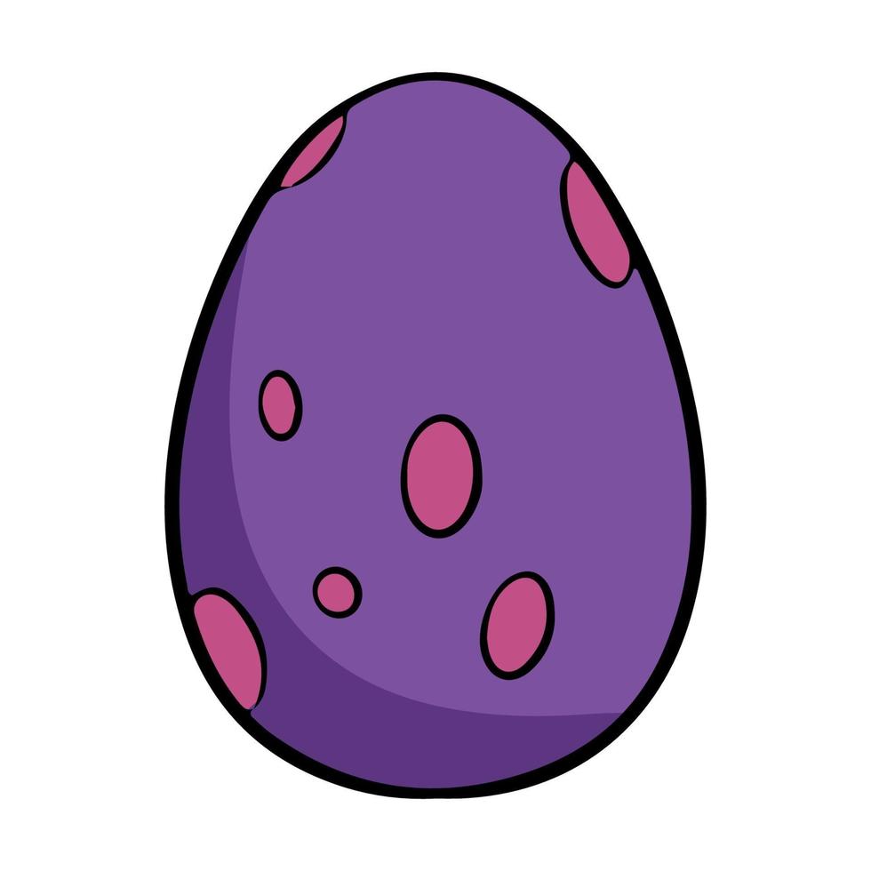 Dinosaur egg in cartoon style. Vector illustration isolated on a white background.