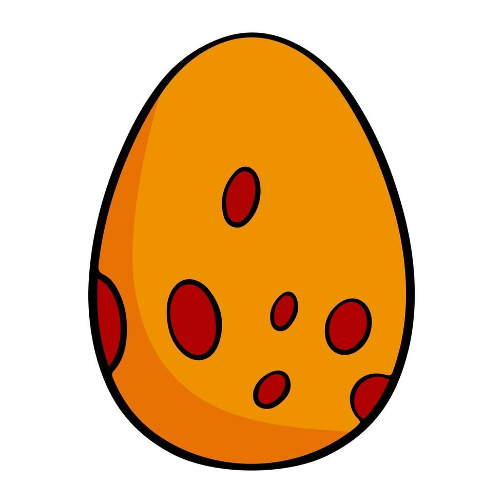 Dinosaur egg in cartoon style. Vector illustration isolated on a white background.
