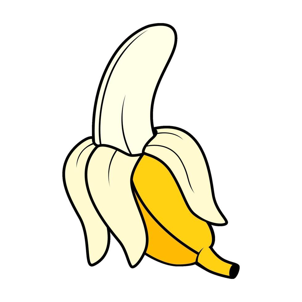 Ilustración de vector de plátano pelado