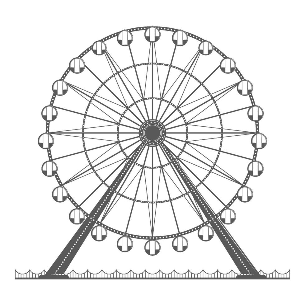 ilustración de la noria vector