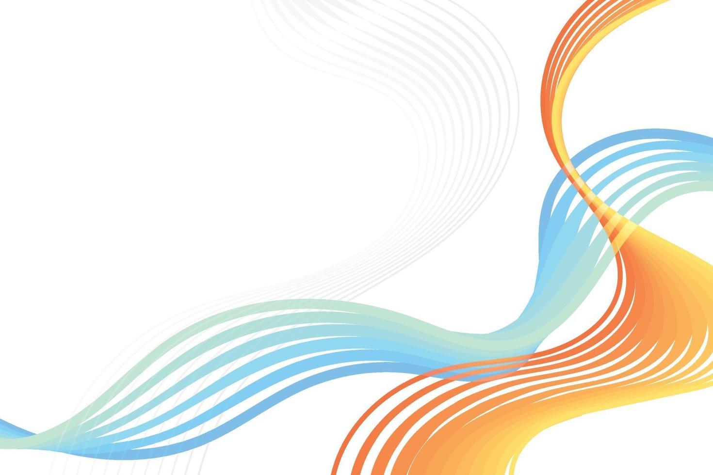 Colorful abstract flowing lines background vector