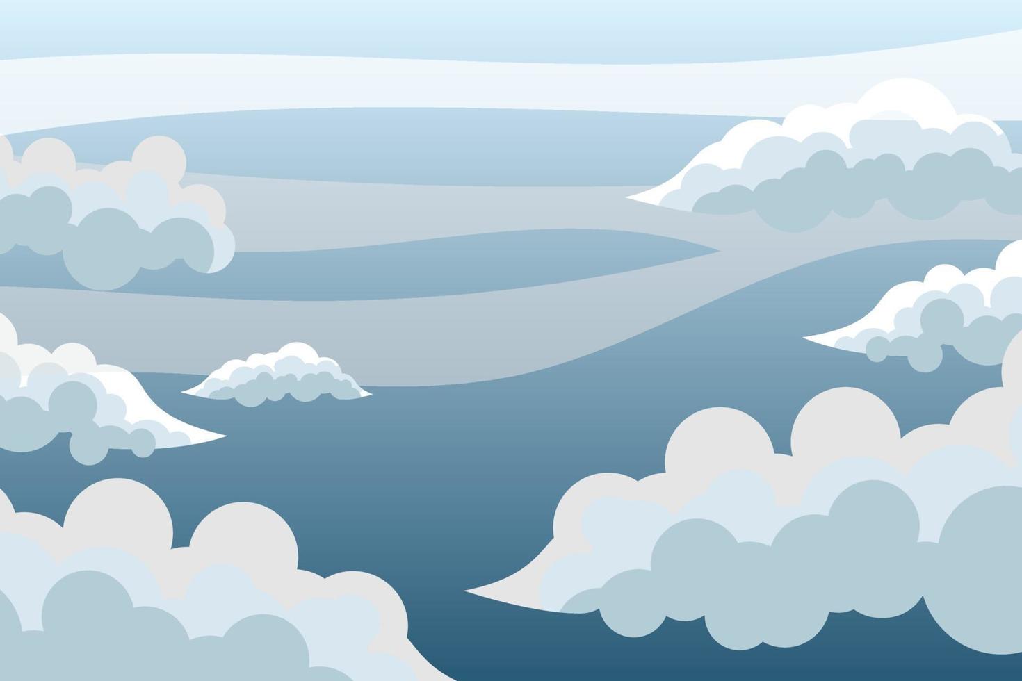 Clouds with blue sky vector