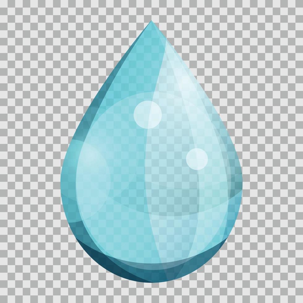 gota de agua azul vector