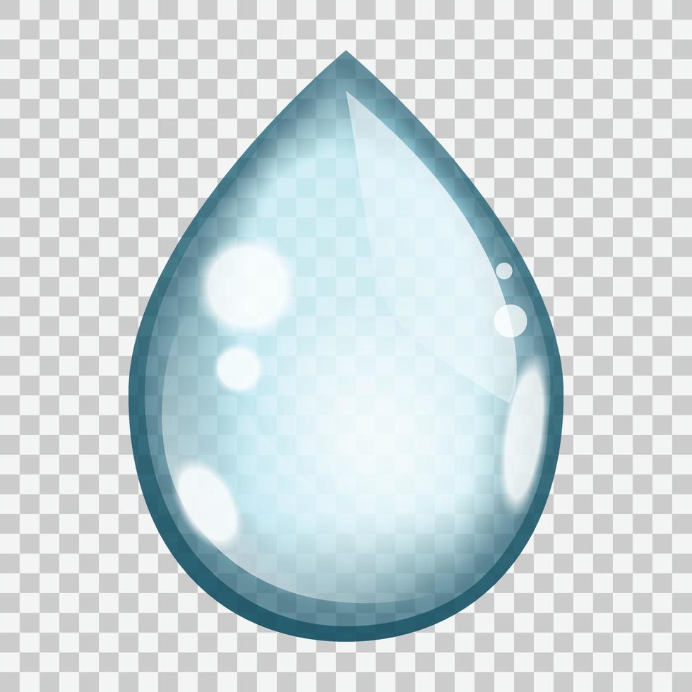 gota de agua azul vector