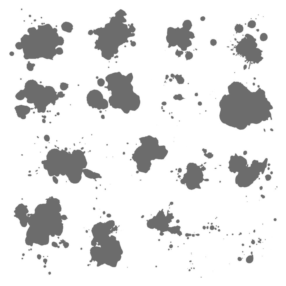 Splashes, Stains, Ink Spots vector