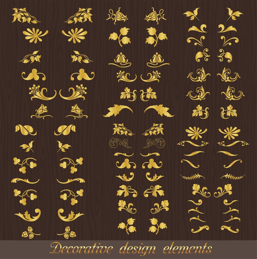 Vintage Ornaments And Decorations Set vector