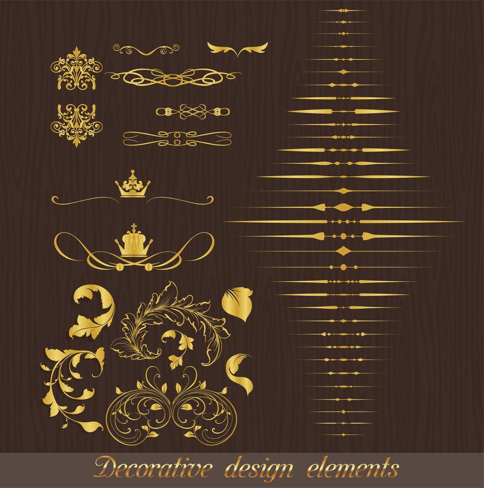 Vintage ornamental design elements vector