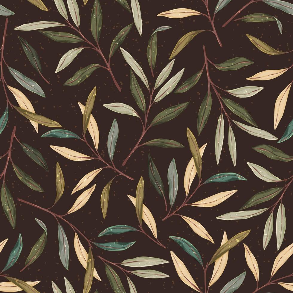 Botanical background seamless pattern vector