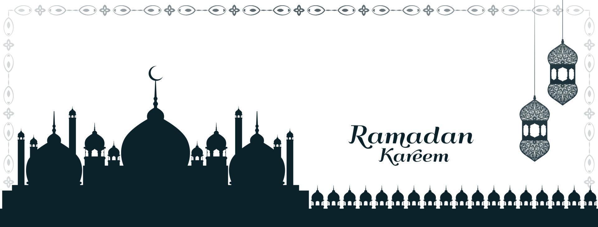 Cultural Ramadan Kareem festival islamic banner design vector