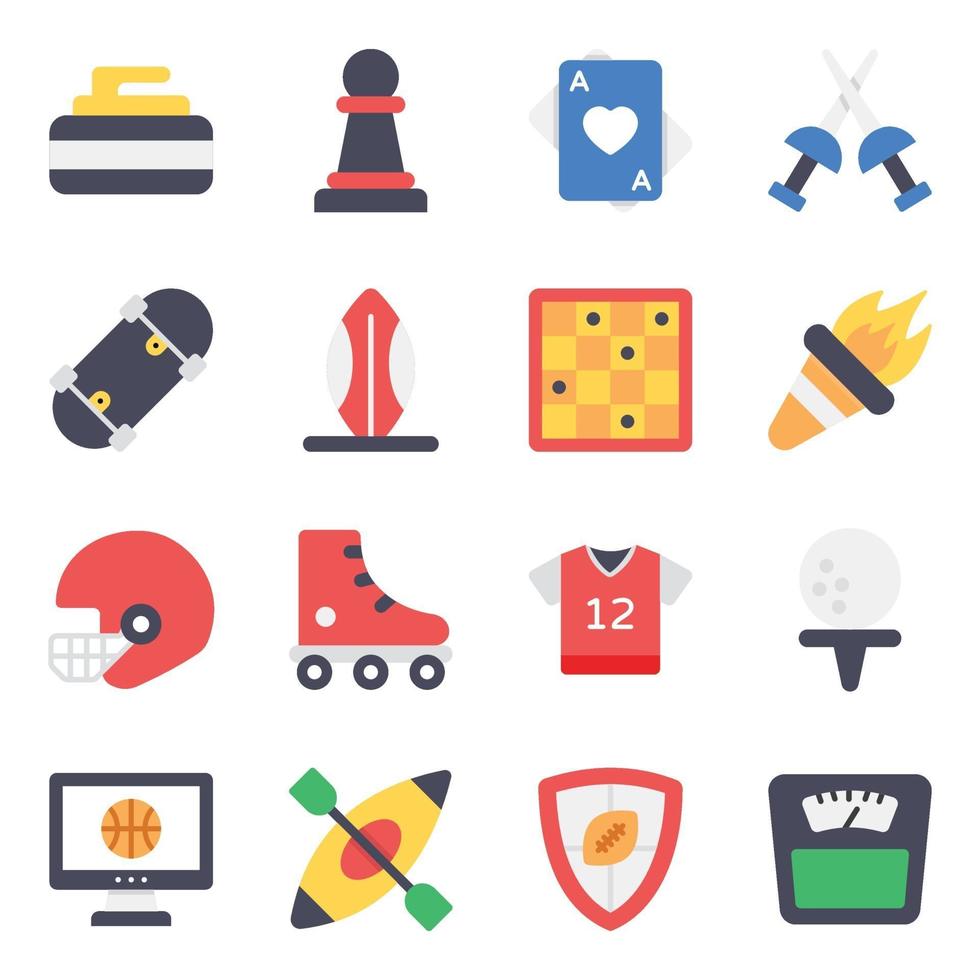 Sports and Fitness Elements Icon Set vector