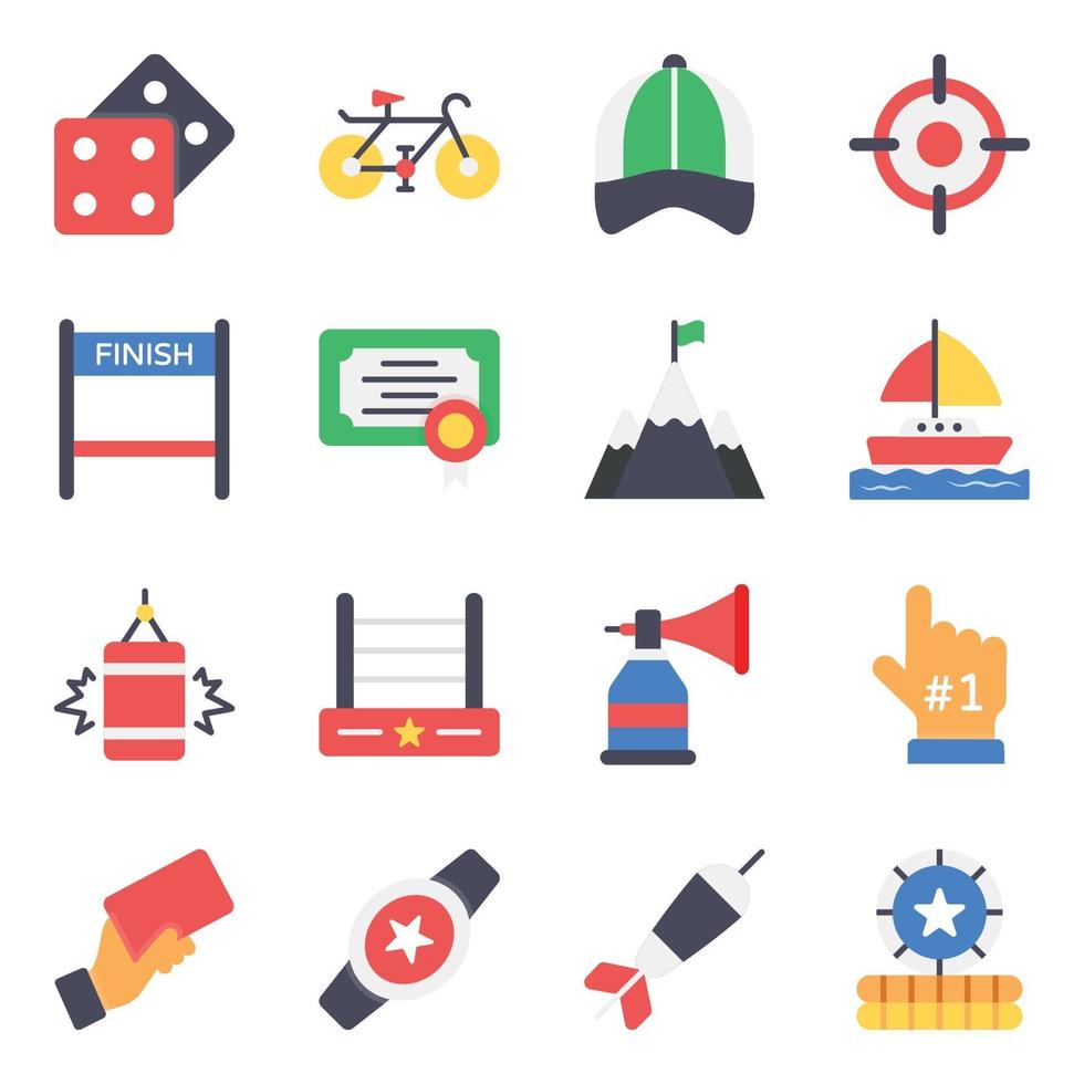 Sports and Fitness Elements Icon Set vector