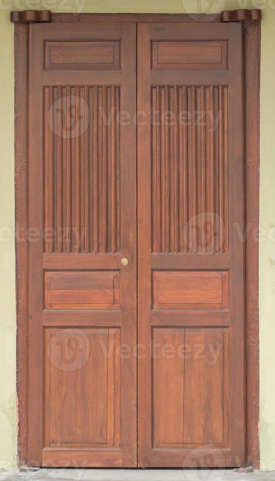 Brown wooden door photo