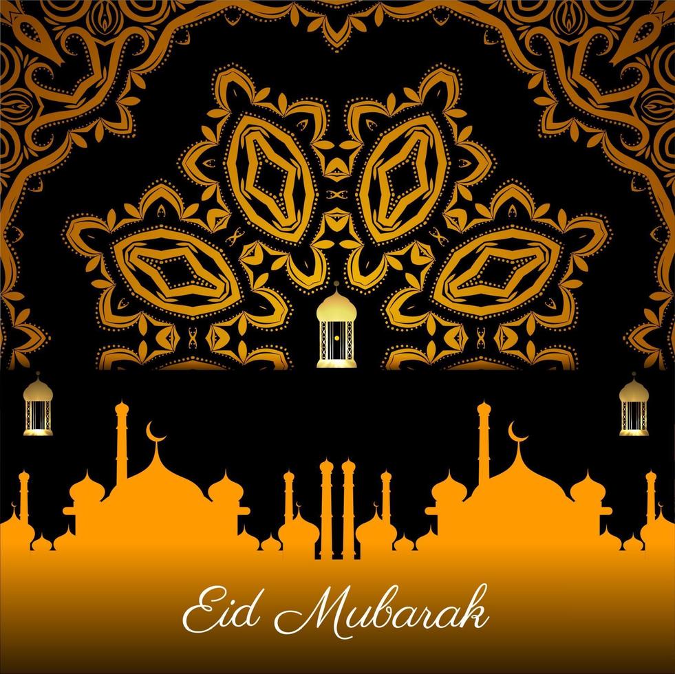 diseño de fondo de vector islámico abstracto eid mubarak