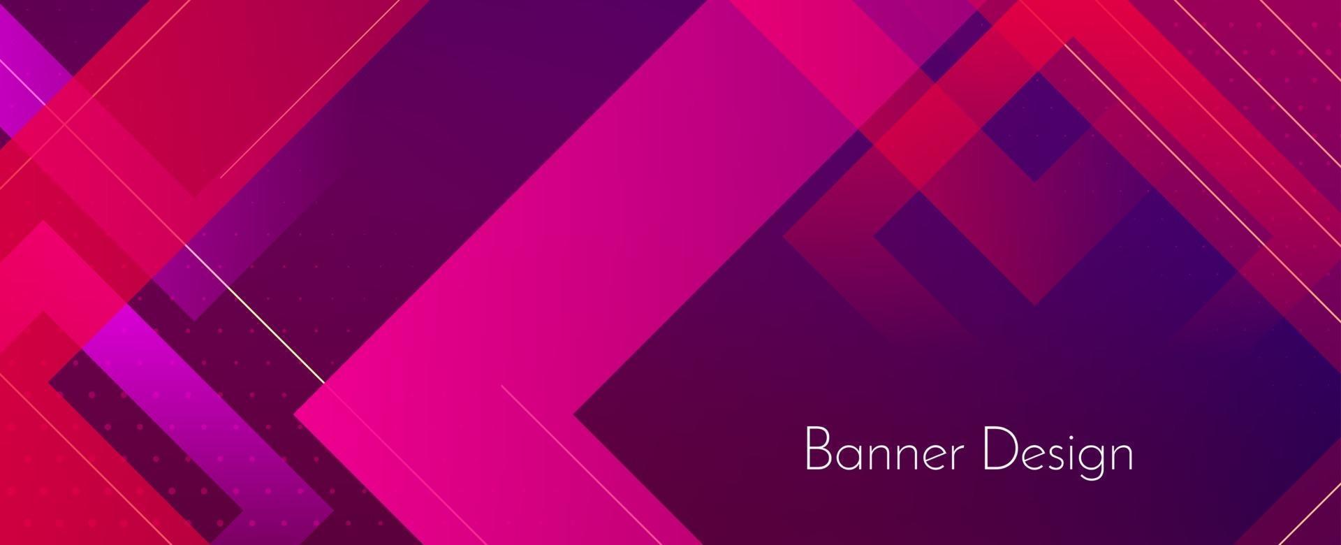 Fondo de banner oscuro liso elegante moderno púrpura geométrico abstracto vector