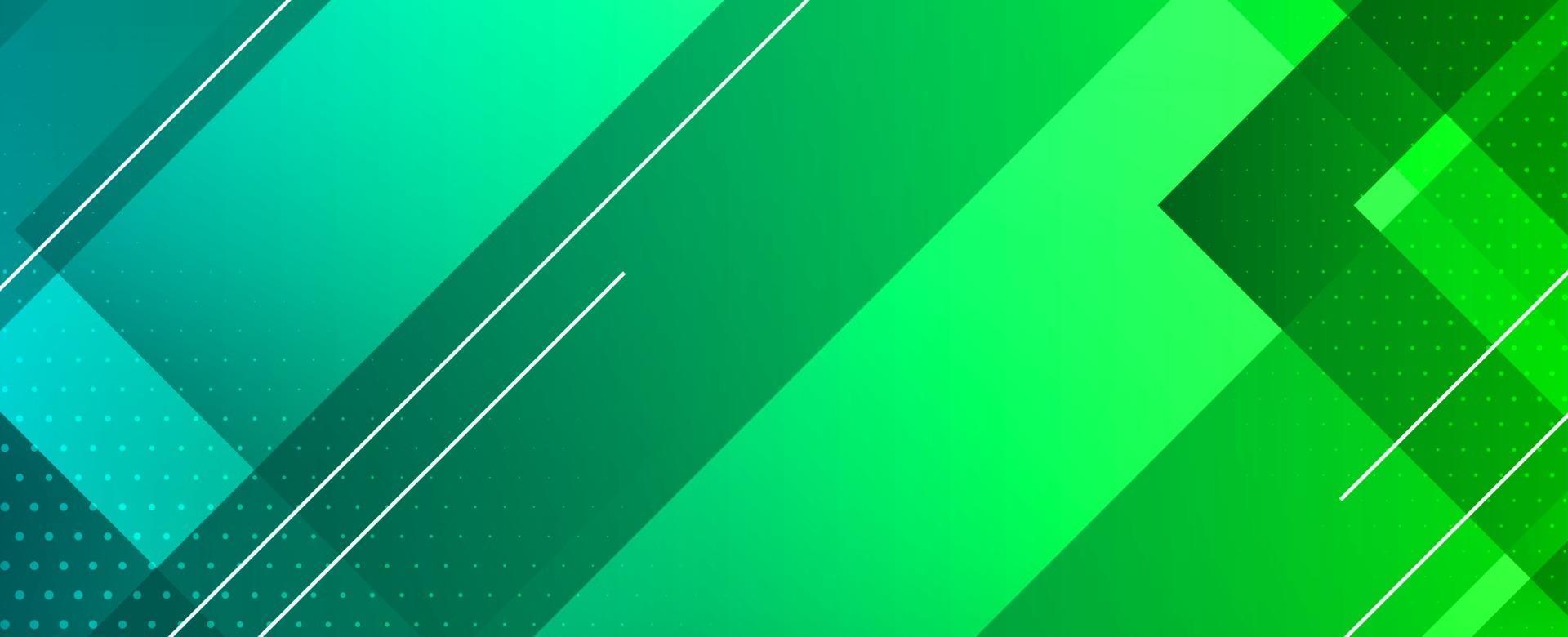 abstract geometric green modern decorative stylish banner background vector