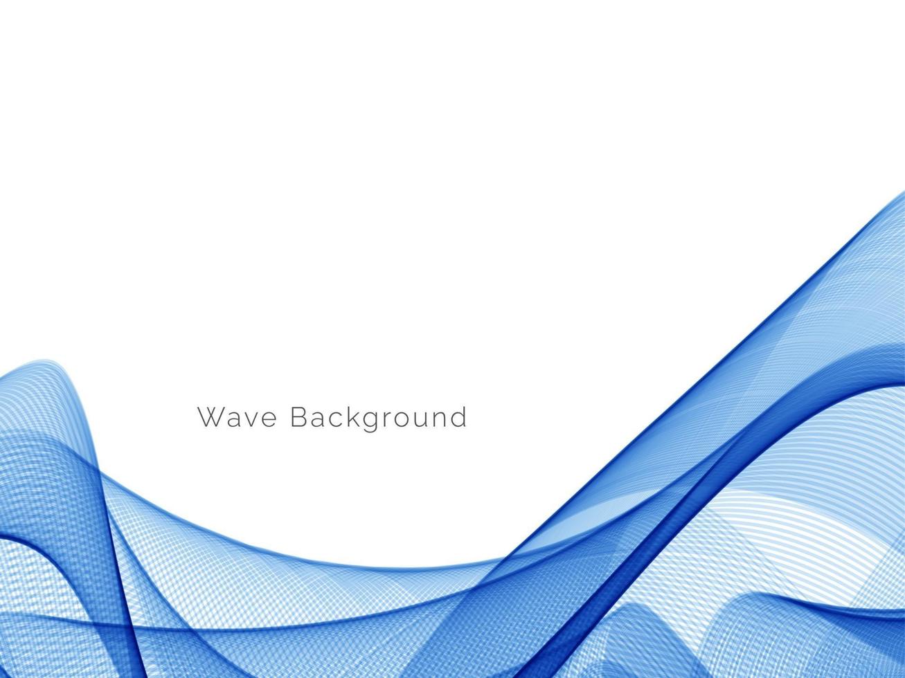 Abstract smooth stylish blue decorative wave background vector