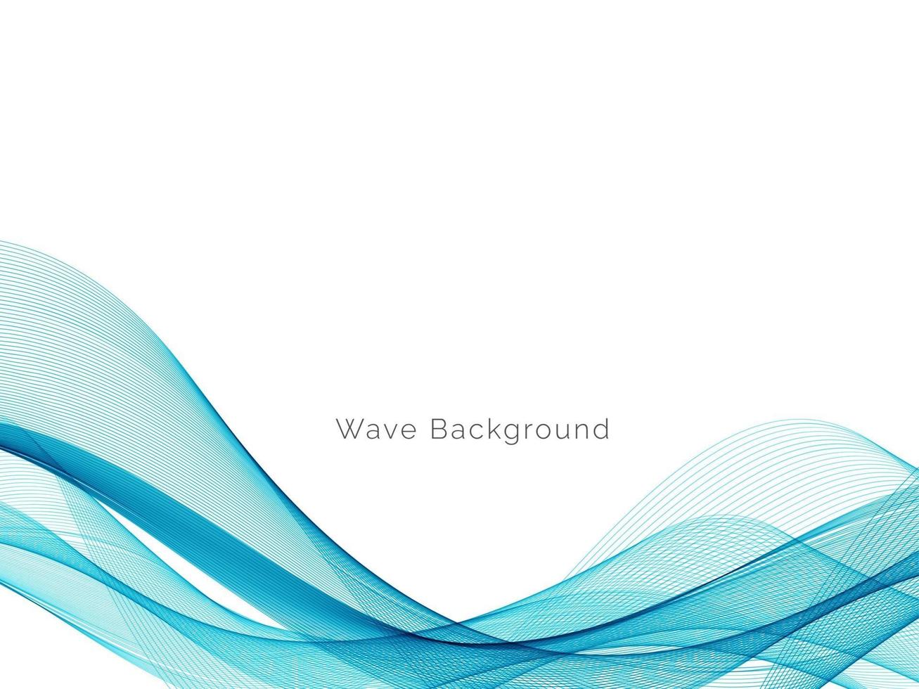 Abstract blue wave design decorative background vector