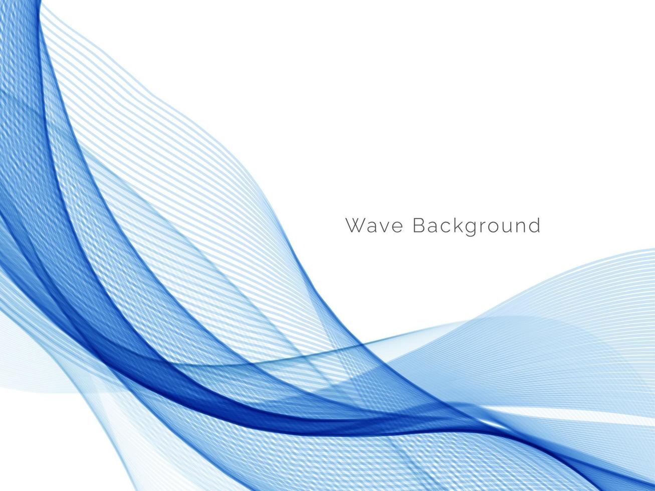 Abstract blue modern dynamic wave design background vector